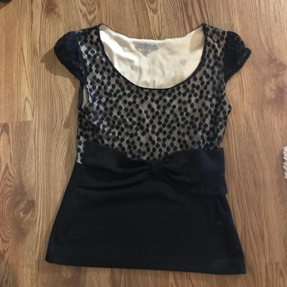 Black and Nude Blouse
